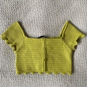 Zara cropped crotchet top
